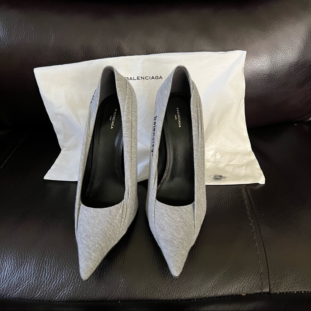 Gray Balenciaga Knife Pumps in size 40